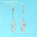 Girls Boucles d&#39;oreilles 925 Boucles d&#39;oreilles élégantes Silver Femmes